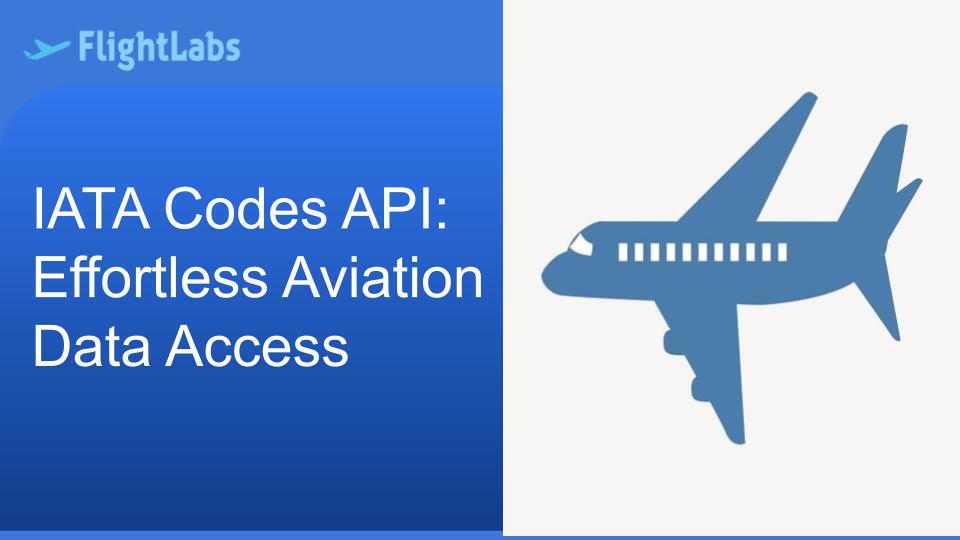 IATA Codes API: Effortless Aviation Data Access