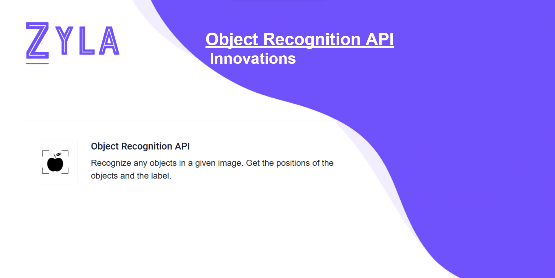 Innovations In Object Recognition APIs